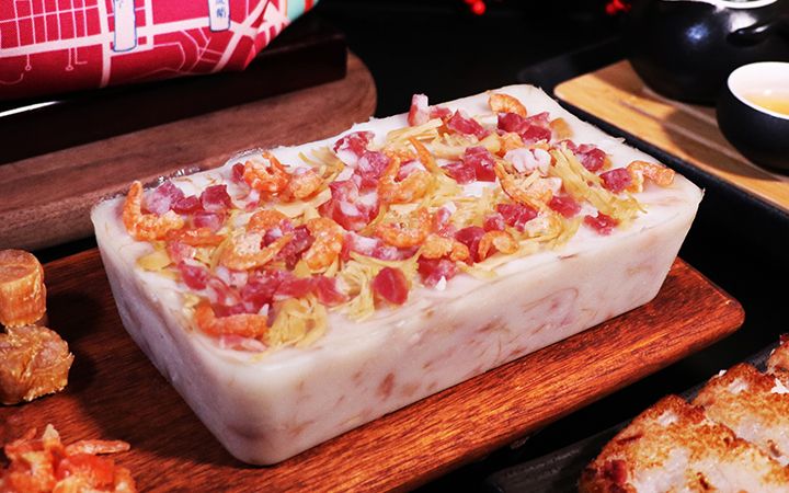 Turnip Pudding with Yunnan Ham and Preserved Meat