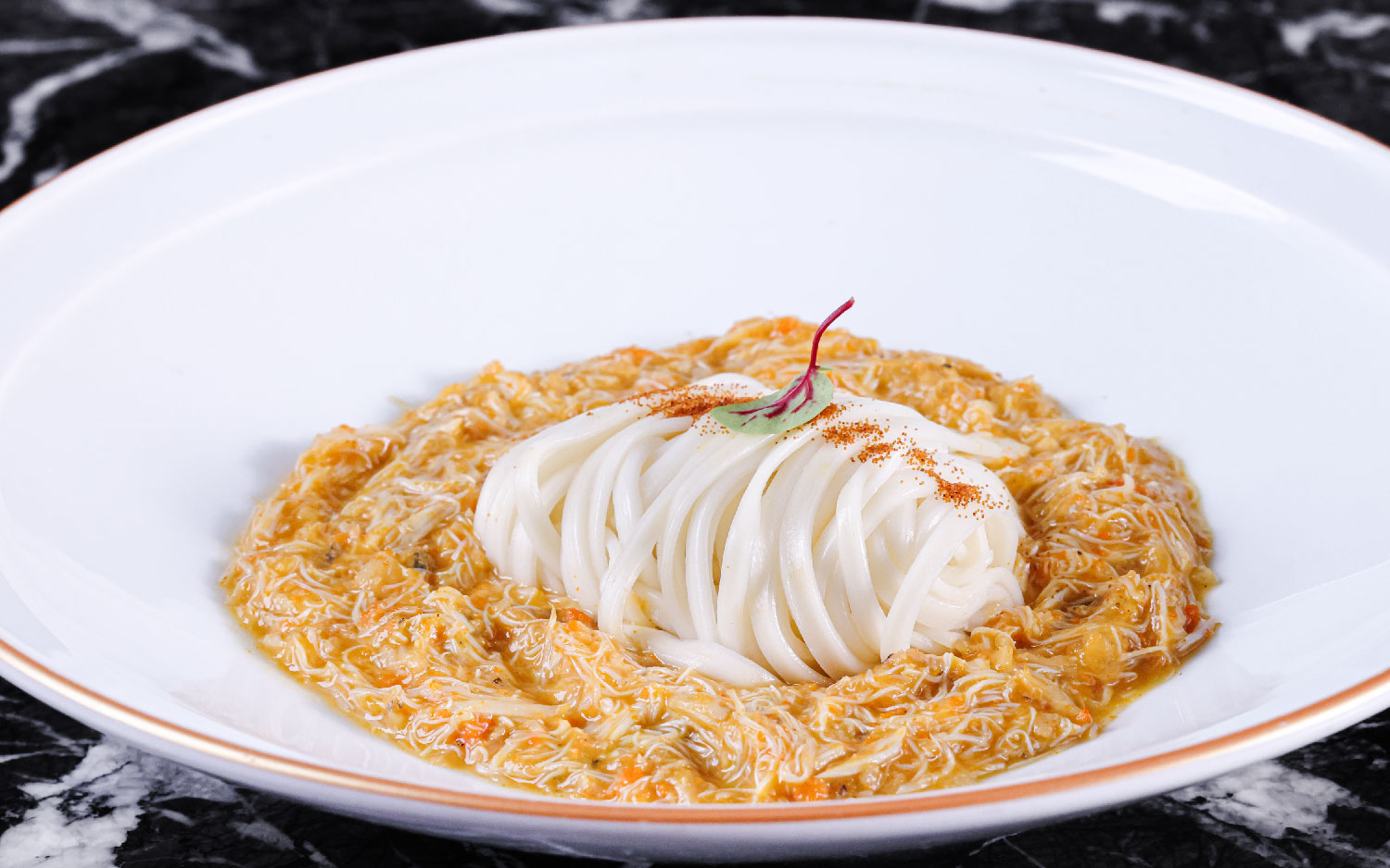 蝦子蟹粉乾撈稻庭麵